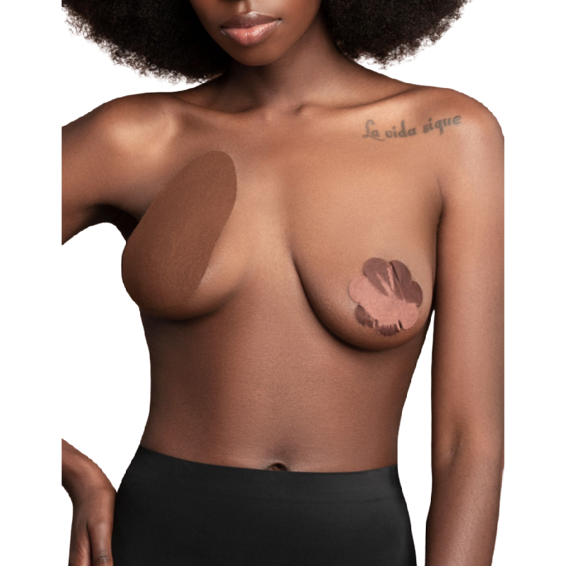 Bye-Bra – Brustoptimierung + 3 Paar Satin Braun Körbchen A/C