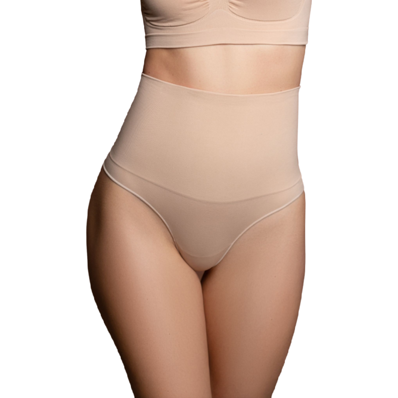 Bye-Bra - Nahtloser String-Gürtel Beige Größe XL