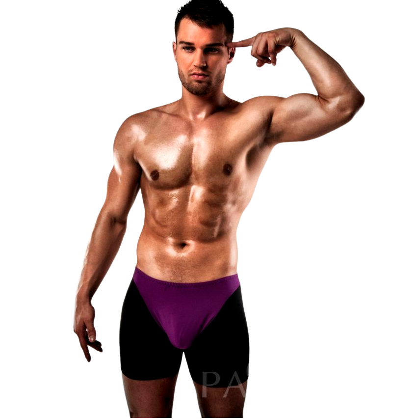Passion - Boxer 009 Lilac/Preto Lingerie Erótica S/M