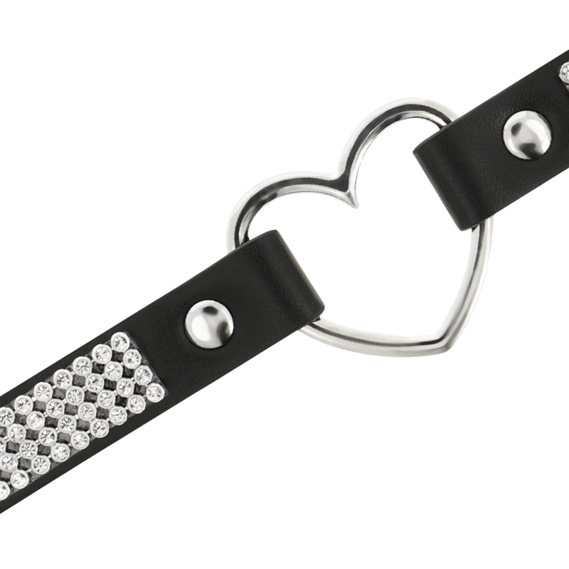 Coquette Chic Desire - Gargantilha de Couro Vegano com Coração