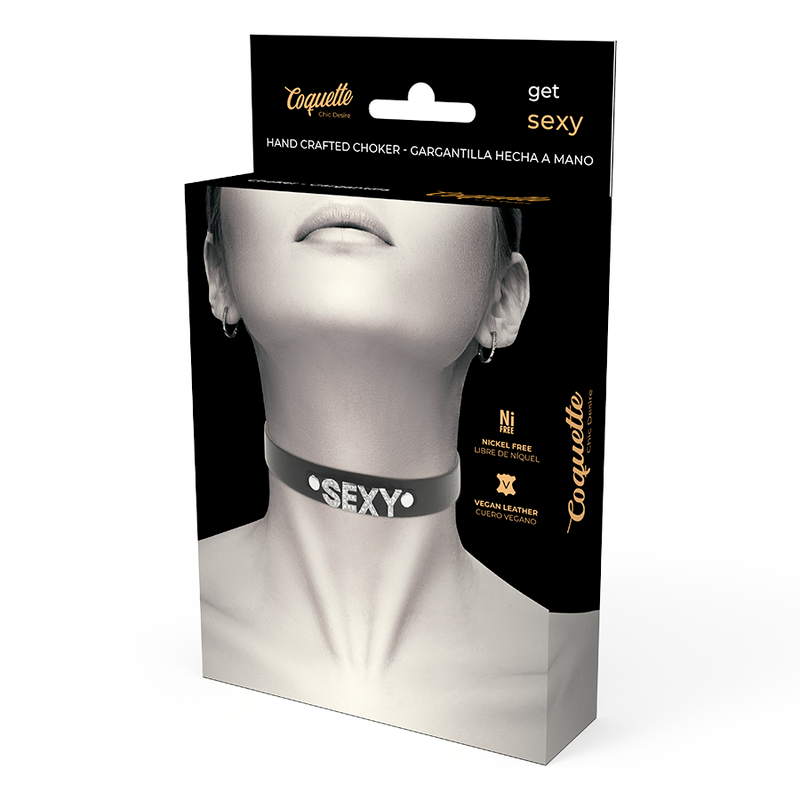 Coquette Chic Desire - Gargantilha Sexy de Couro Vegano