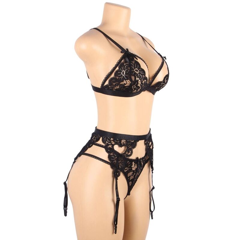 Subblime - Set Conjunto de Três Peças Sutiã + Cinta Liga + Calcinha S/M