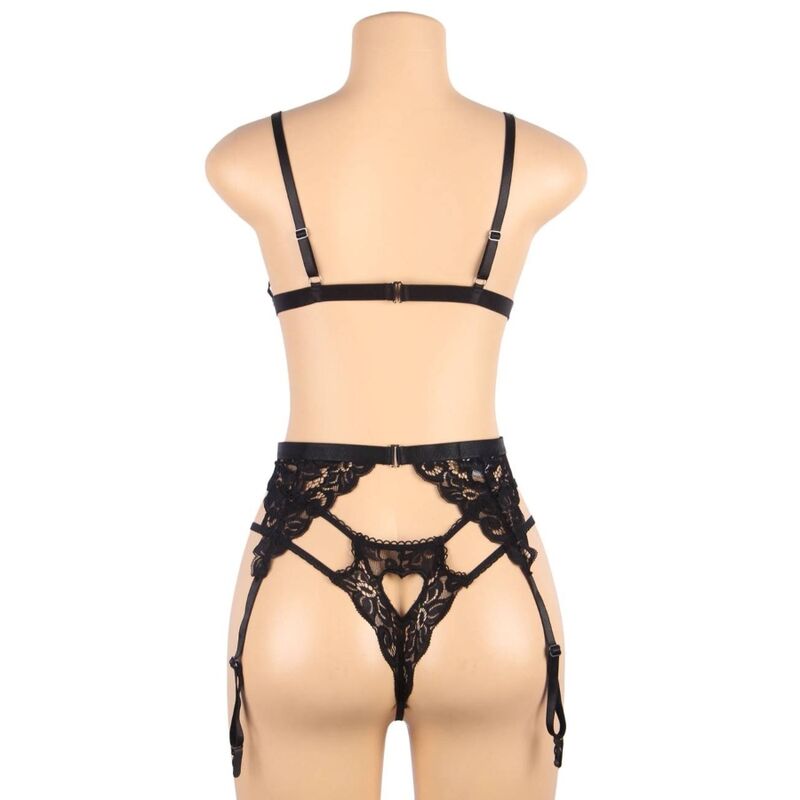 Subblime - Set Conjunto de Três Peças Sutiã + Cinta Liga + Calcinha S/M