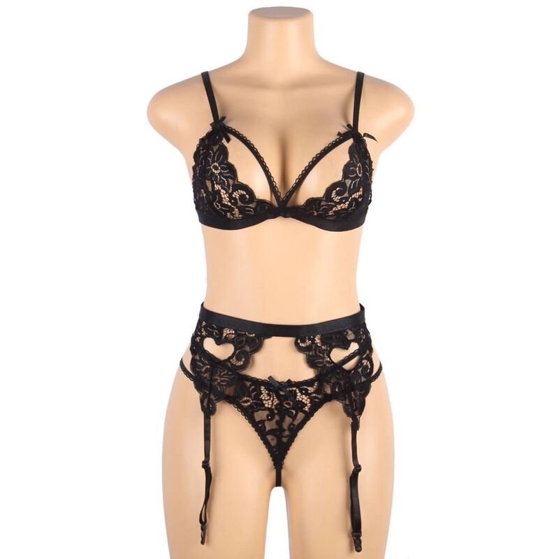 Subblime - Set Conjunto de Três Peças Sutiã + Cinta Liga + Calcinha S/M
