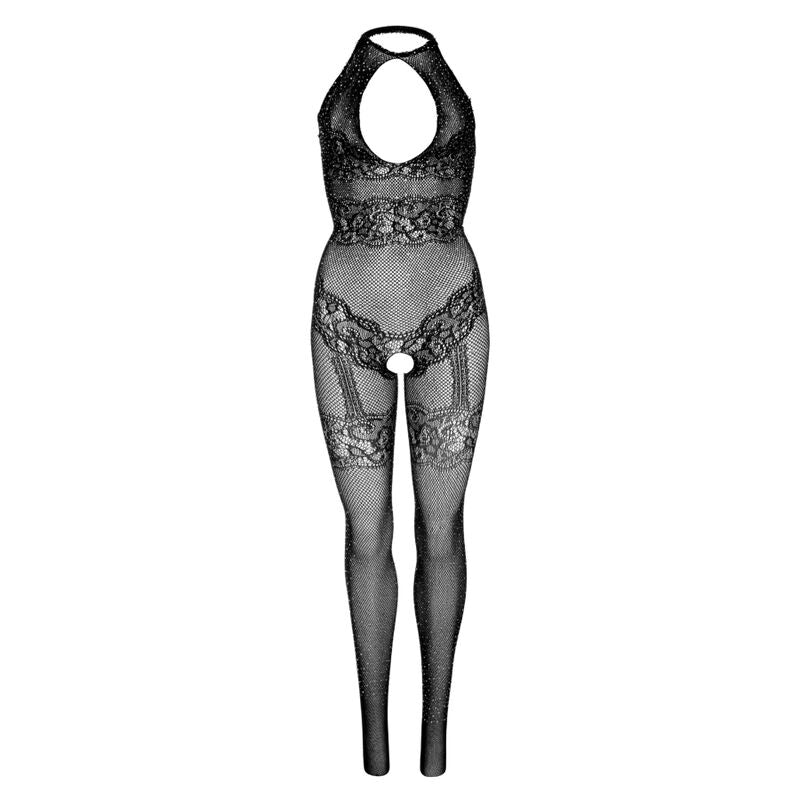 Leg Avenue - Nahtloser Netz-Bodystocking Einheitsgröße - Schwarz