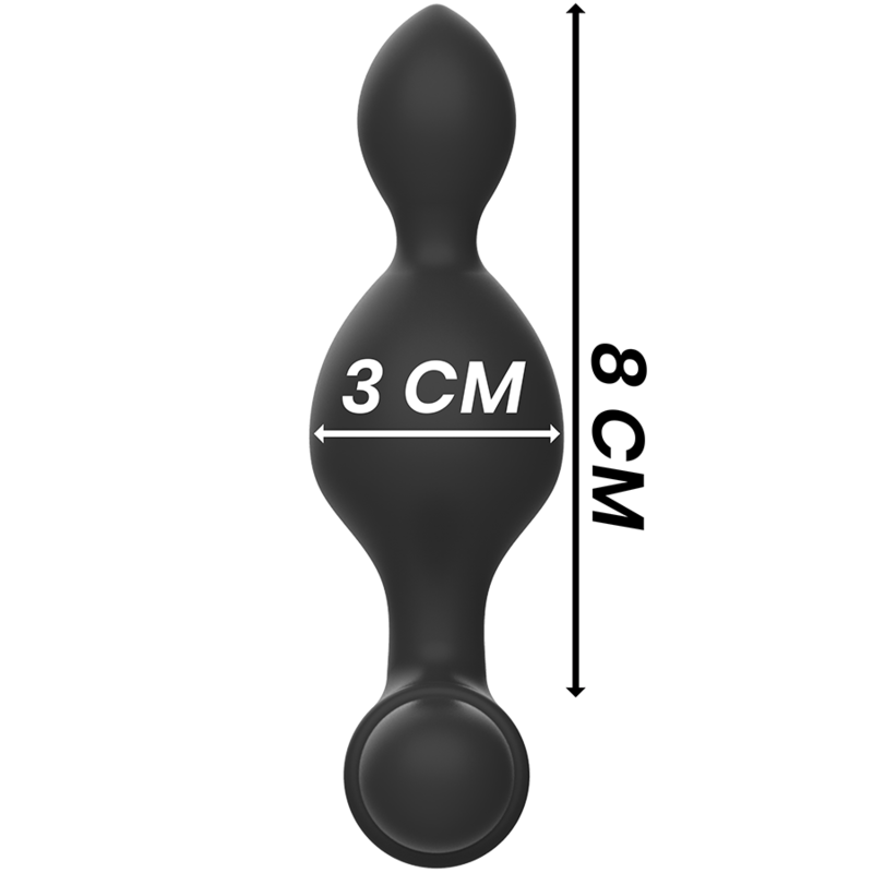 Black&silver - Controle Remoto de Plug Anal de Silicone Tucker Pequeno