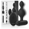Black&silver - Controle Remoto de Plug Anal de Silicone Tucker Pequeno