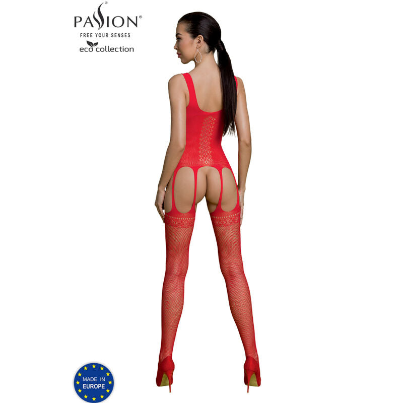 Passion - Coleção Eco Bodystocking Eco BS007 Vermelho
