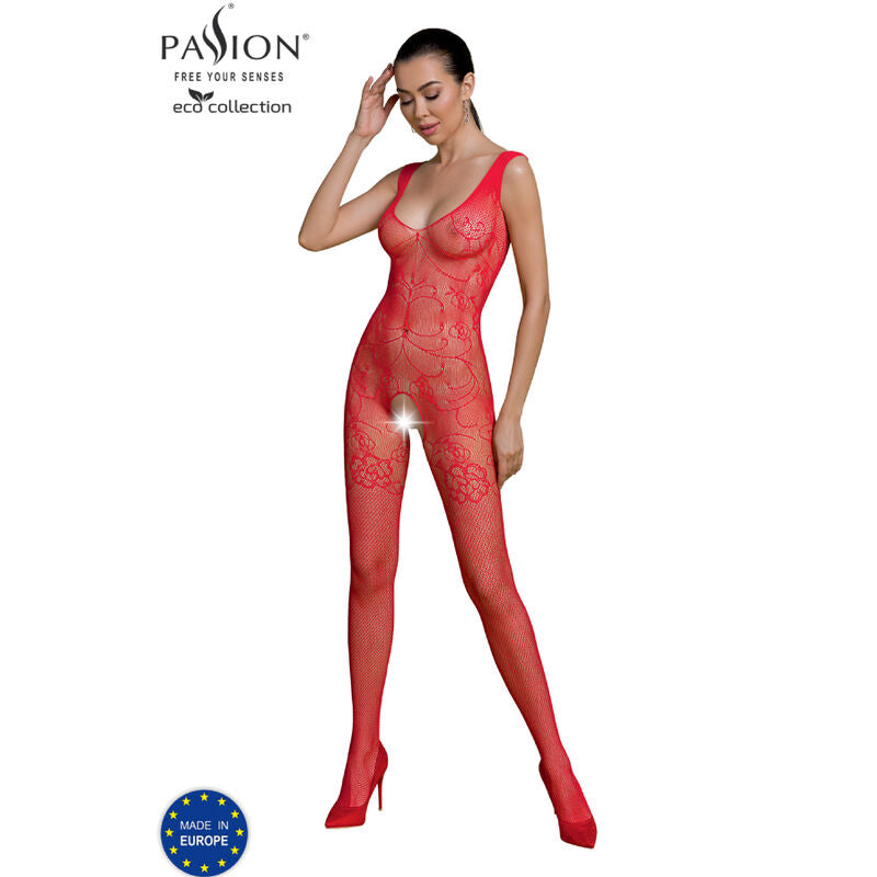 Passion - Coleção Eco Bodystocking Eco BS012 Vermelho
