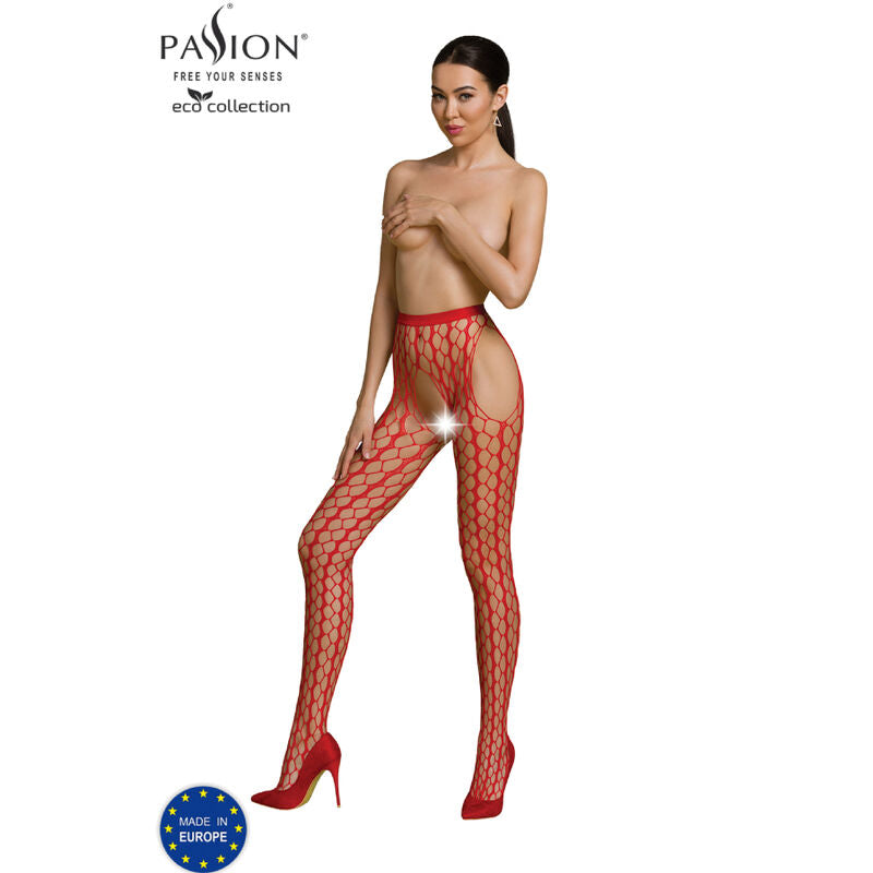 Passion - Coleção Eco Bodystocking Eco S007 Vermelho