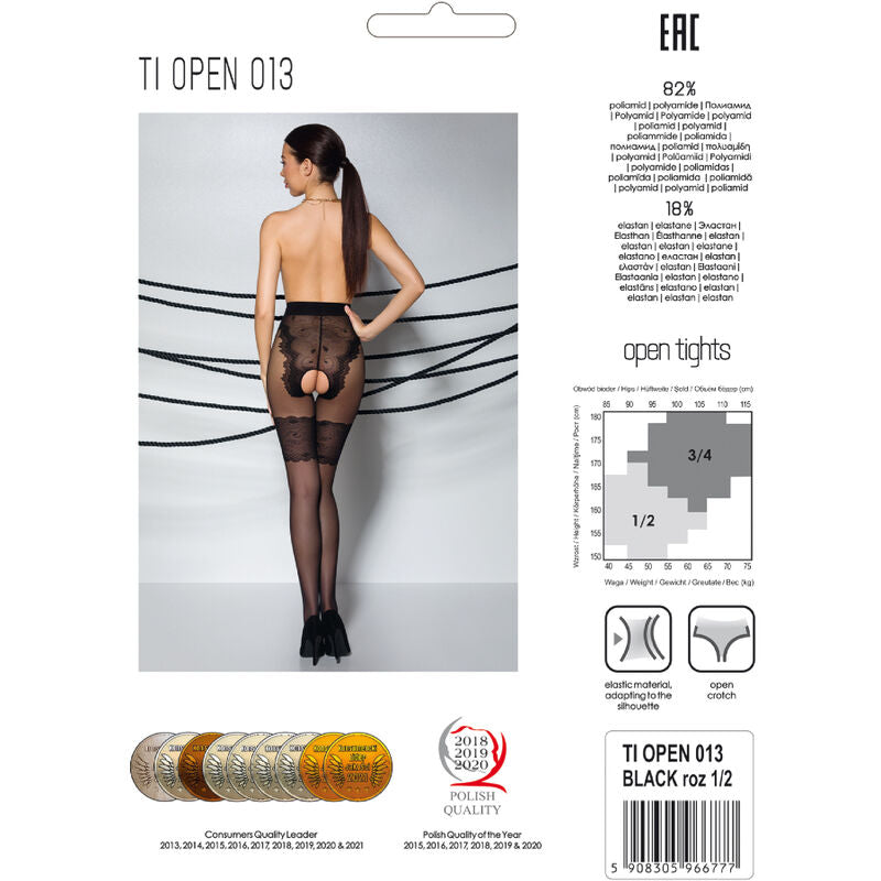 Passion - Calça Tiopen 013 Preta 1/2 20/40 Den