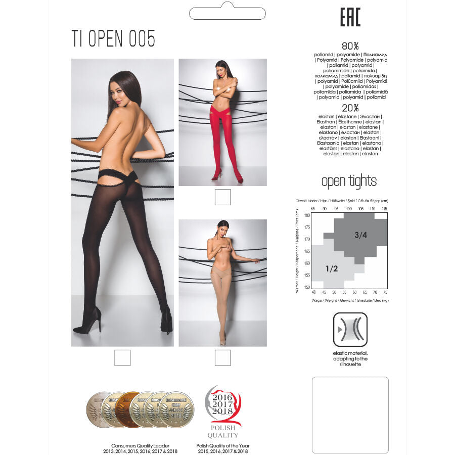Passion - Calça Tiopen 005 Preta 1/2 60 Den