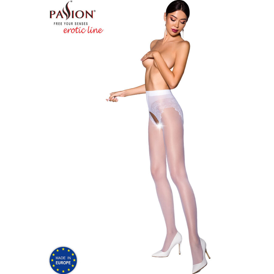Passion - Tiopen 006 Weiße 3/4-Hose 30 Den