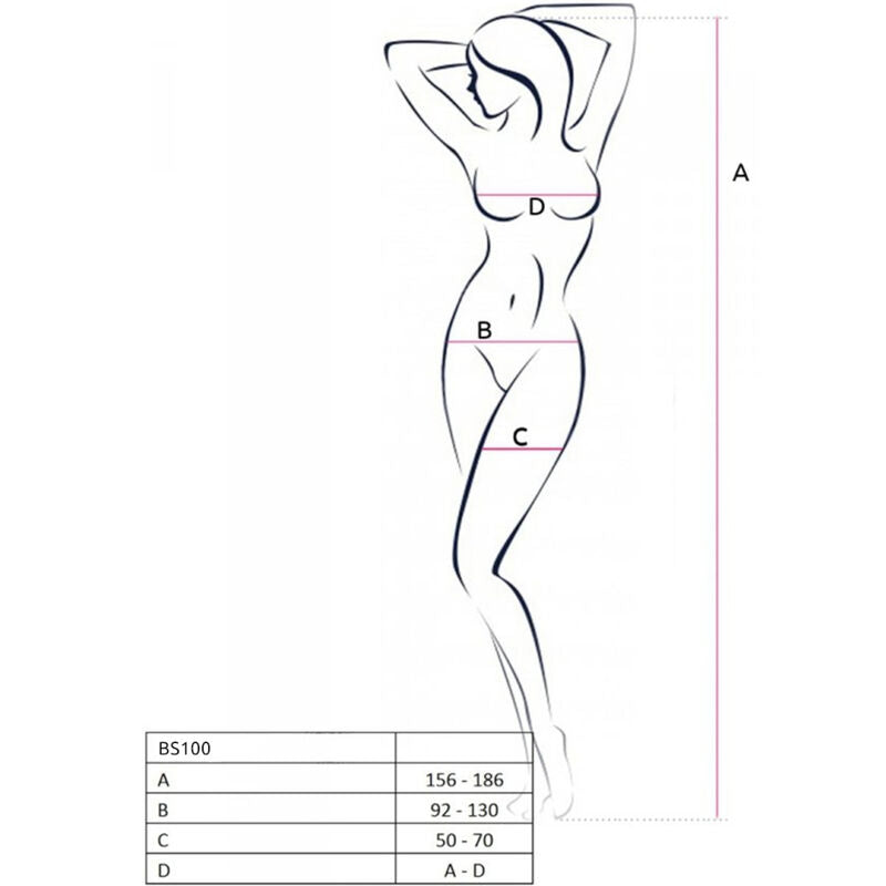 Passion - Bodystock Weiß BS100 Einheitsgröße