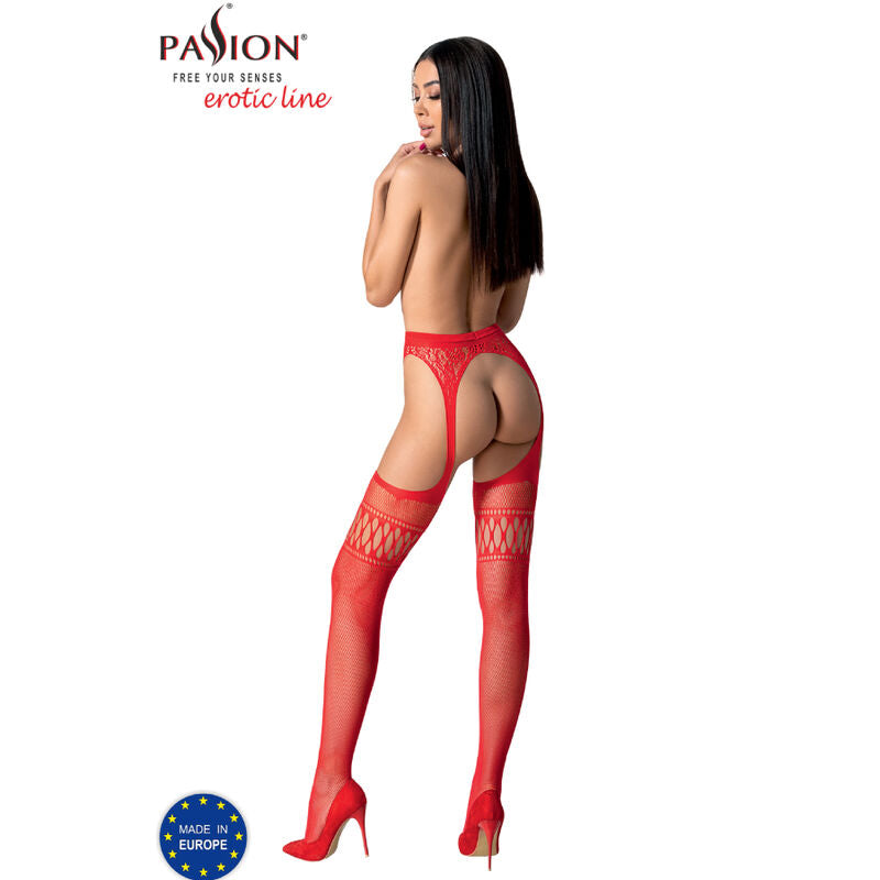 Passion - S026 Meias Vermelhas com Liga Tamanho Único