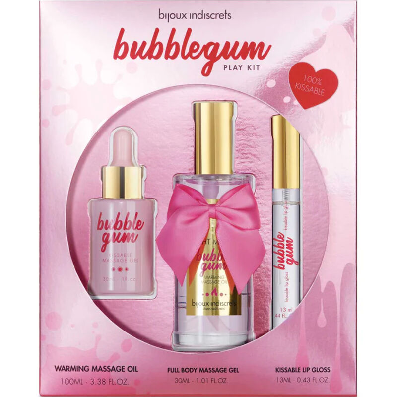 Bijoux - Indiscrets Kit Bubblegum Play com Óleo Gel e Lip Gloss