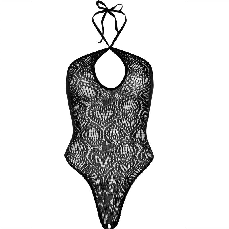 Leg Avenue - Nahtloser Neckholder-Body Schwarz