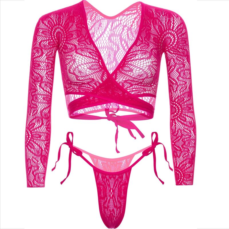 Leg Avenue - Spitzen-Crop-Top mit String