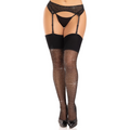 Leg Avenue - Schwarze Spandex-Strümpfe mit Diamanten