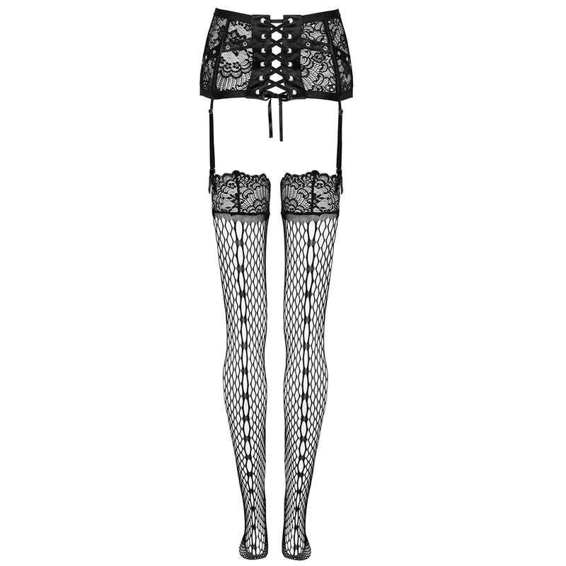 Livco Corsetti Fashion - Cinta Liga + Meias Pretas