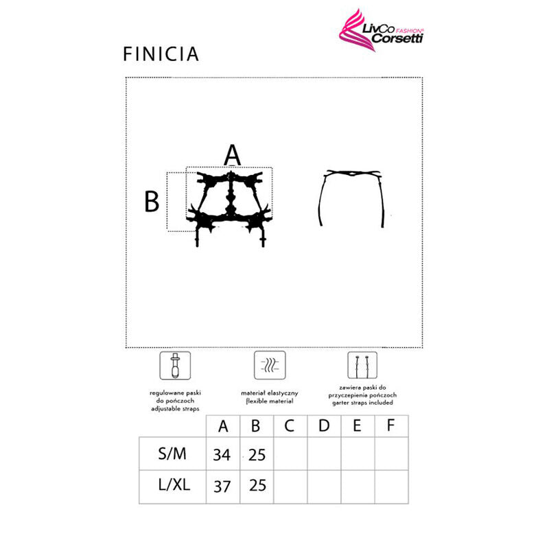 Livco Corsetti Fashion - Finicia LC90725 Cinto-Liga Preto