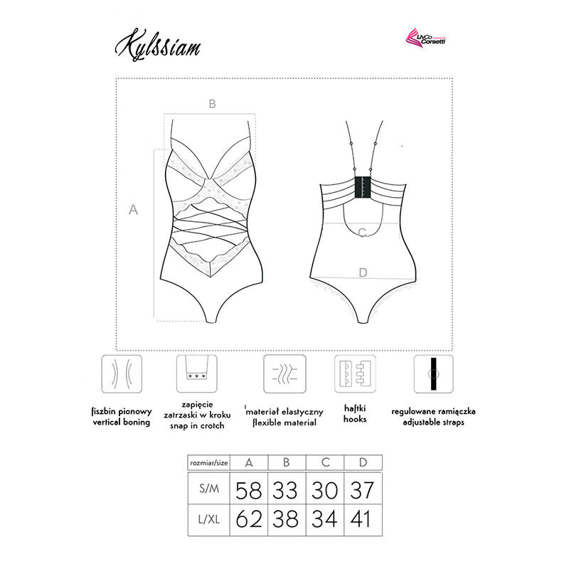 Livco Corsetti Fashion - Kylssiam Lc 90613 Corpo Preto L/XL