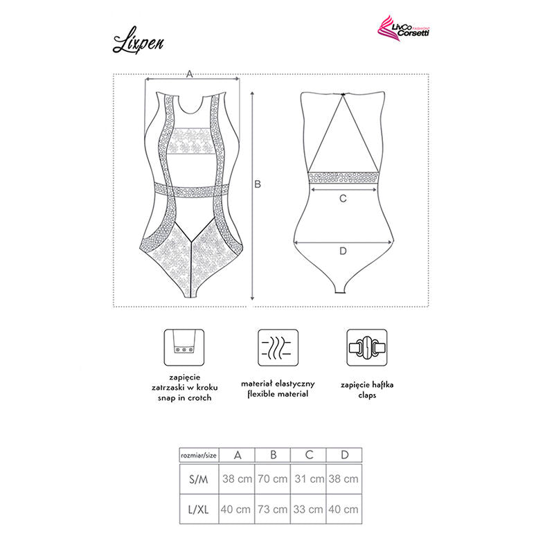 Livco Corsetti Fashion - Lixpen Lc 90612 Body Schwarz