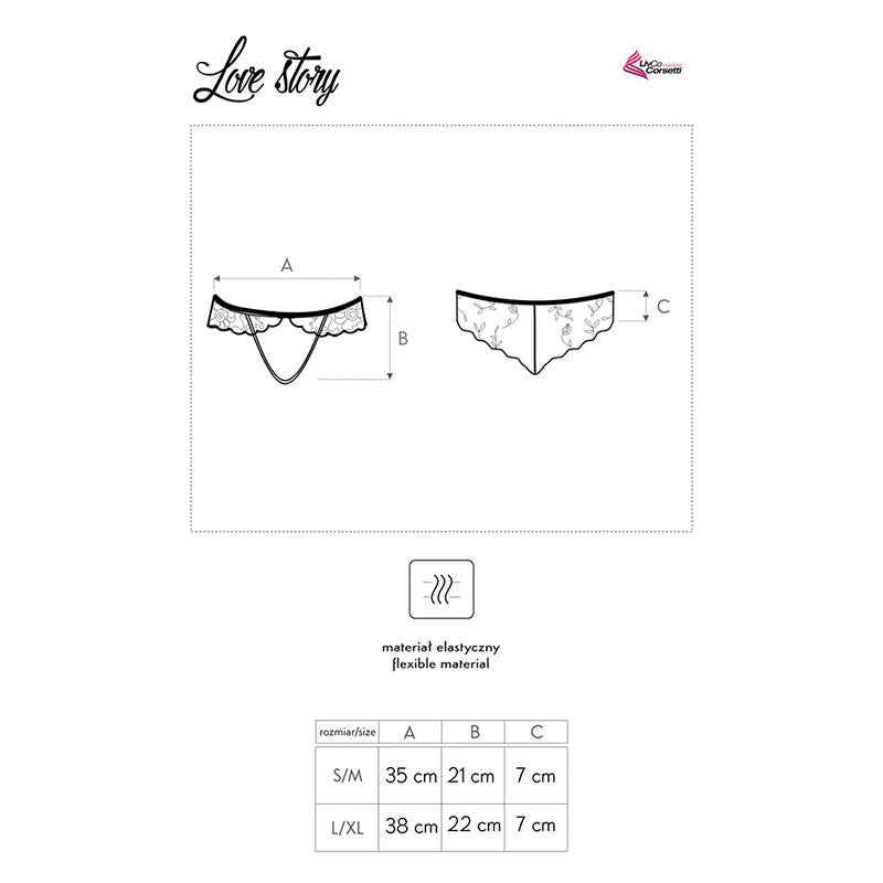 Livco Corsetti Fashion - Love Story Lc 90679 Calcinha Sem Crotchless Preta