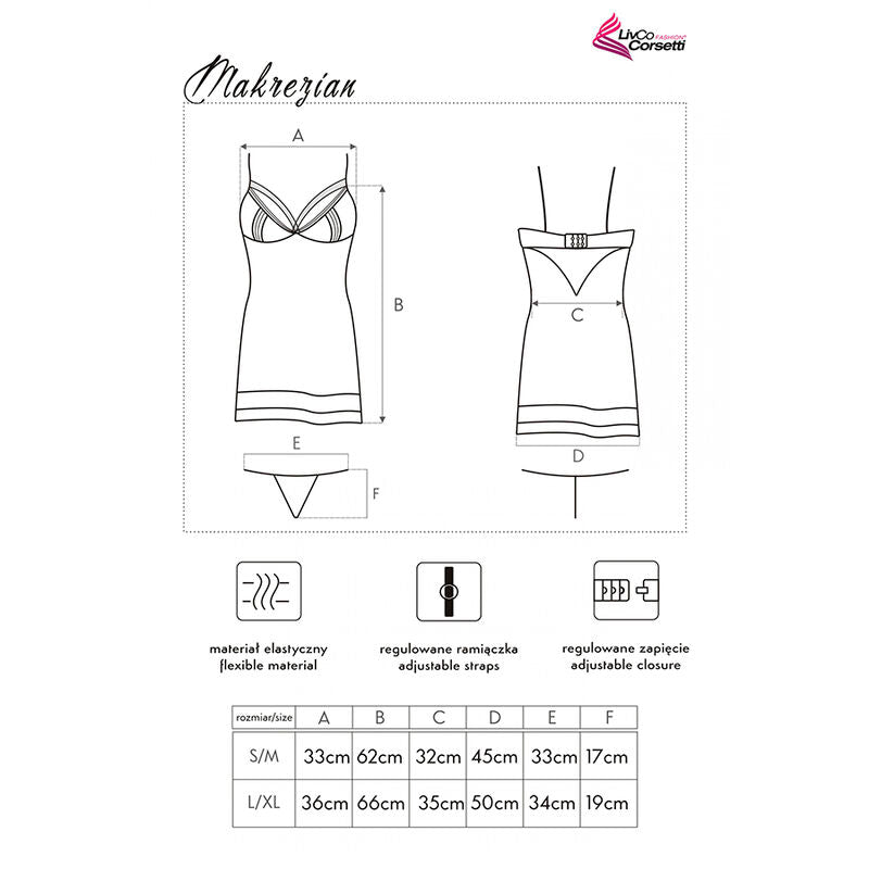 Livco Corsetti Fashion - Makrezian Lc 90545 Camisa + Calcinha Preta