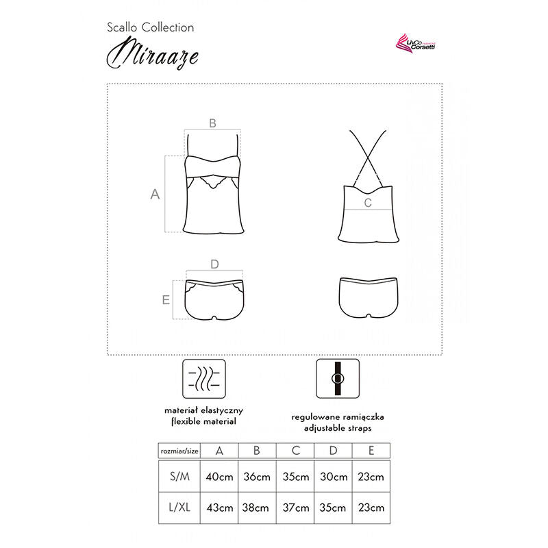 Livco Corsetti Fashion - Miraaze Lc 90567 Camisa + Calções Preto L/XL