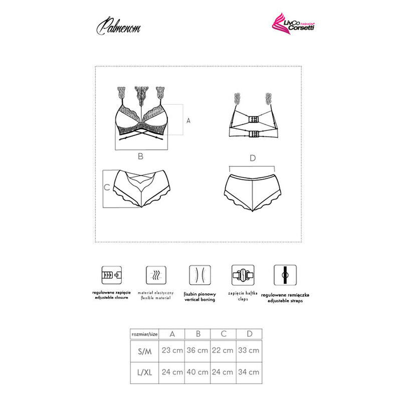 Livco Corsetti Fashion - Palmenom Lc 90614 Bra + Calça Preta
