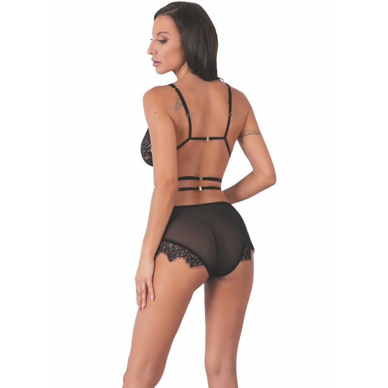 Livco Corsetti Fashion - Drezna Lc 90733 Schwarzer BH + Slip L/XL