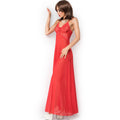 Chilirose - Cr 3883 Langes Babydoll Rot S/M