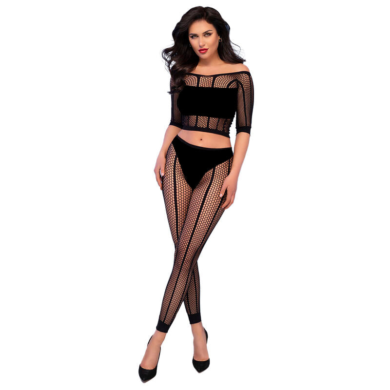 Chilirose - Cr 4647 Top und Leggings Schwarz S/M