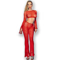 Chilirose - Cr 4648 Rotes Top und Hose S/L
