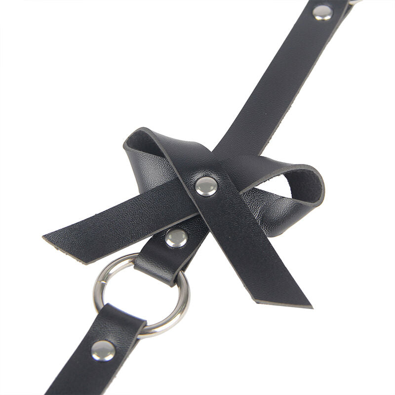 Subblime - Leder-Bein-Harness Schwarz Einheitsgröße