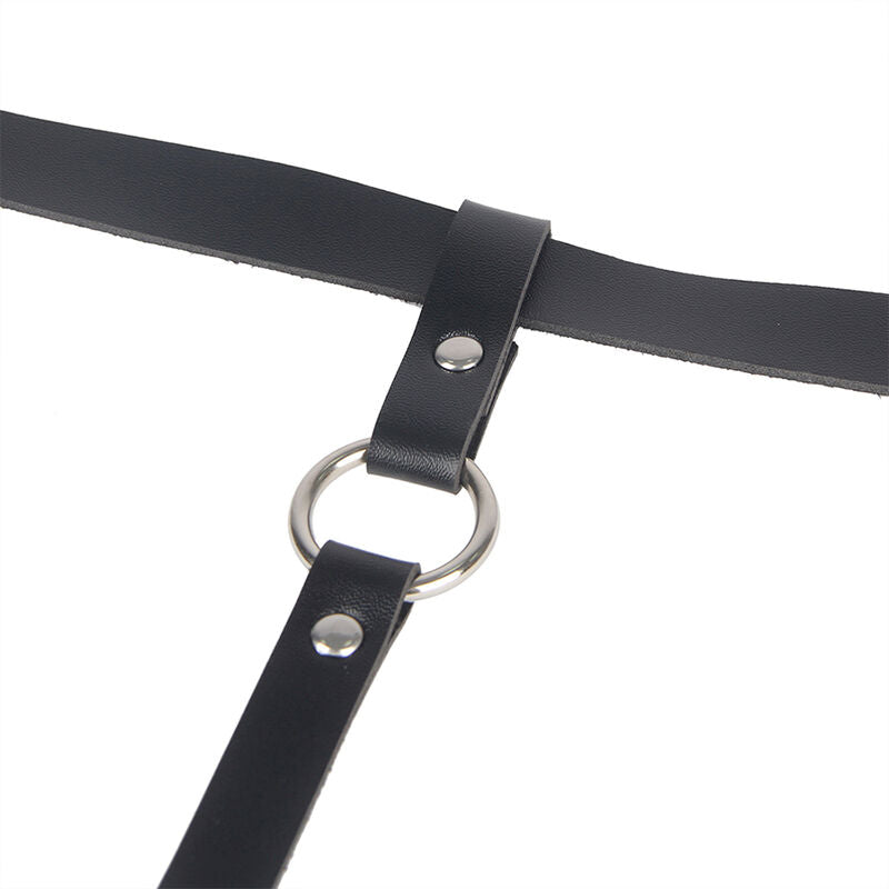 Subblime - Leder-Bein-Harness Schwarz Einheitsgröße