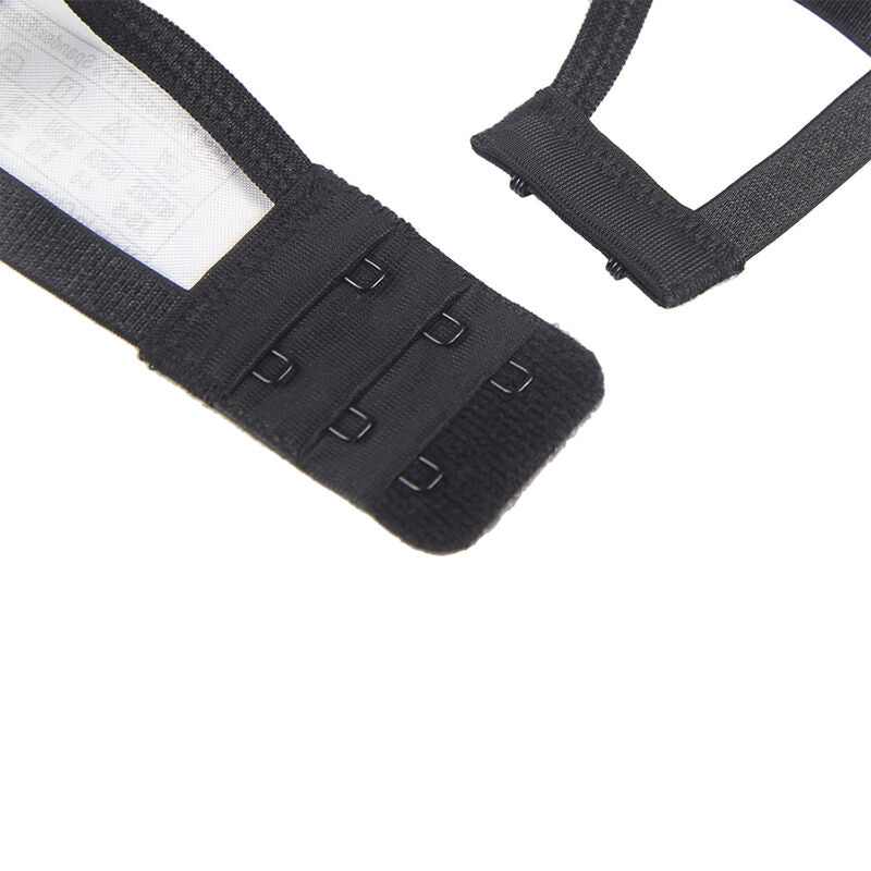 Subblime - 3-teiliges Set aus Spitzen-BH, Tanga und Strumpfhalter Schwarz S/M