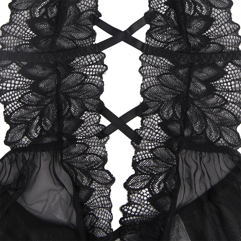 Subblime - Teddy Halter Neck Bare Back Lace Preto S/M