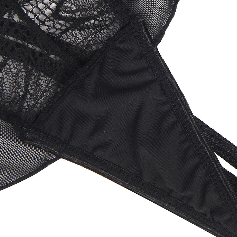 Subblime - Teddy mit Neckholder, rückenfrei, Spitze, Schwarz, L/XL