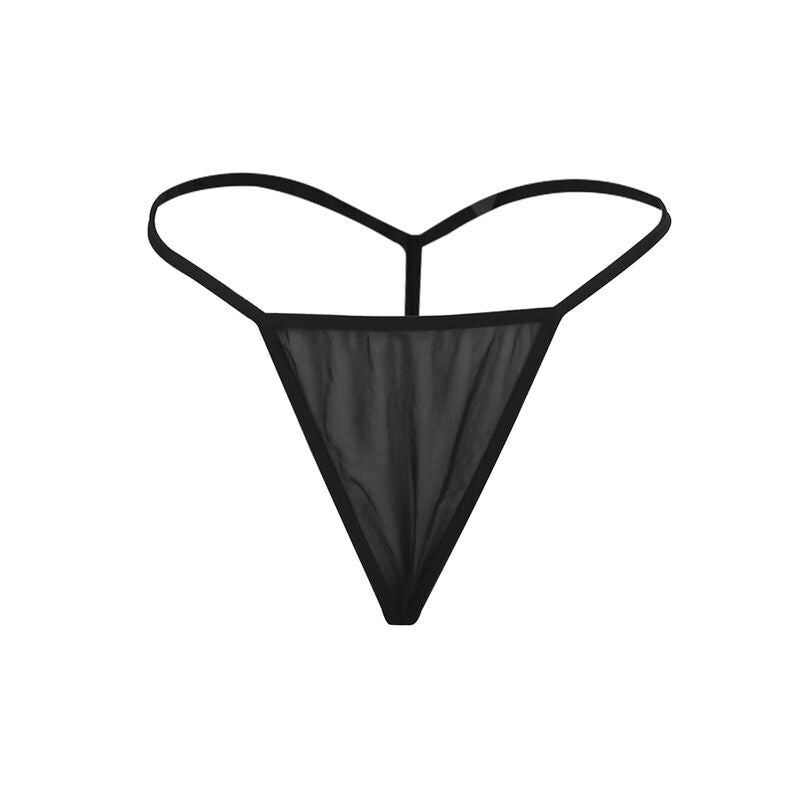 Subblime - Babydoll Tecido de Tule com Detalhe Renda e Flor Preto L/XL