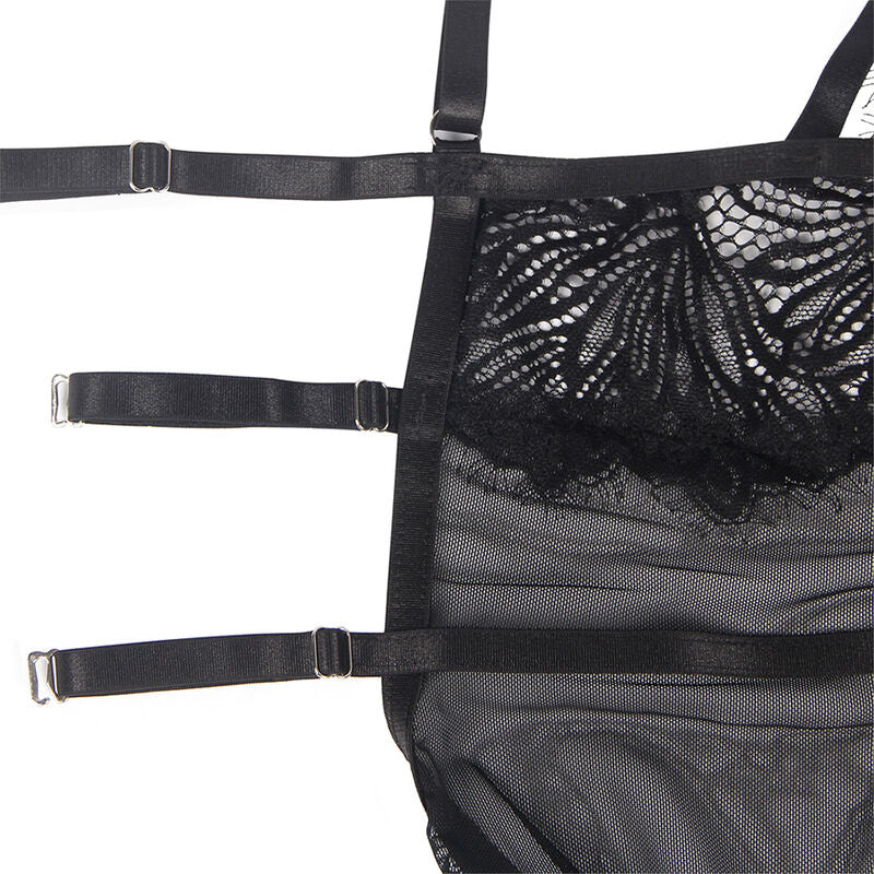 Subblime - Babydoll com Alas de Renda Ajustveis Preto L/XL