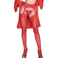Chilirose - Cr 4312 Rote Strapsstrümpfe S/M