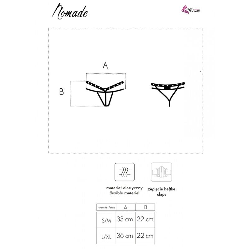 Livco Corsetti Fashion - Nomade Tanga Sem Crotchless Preto