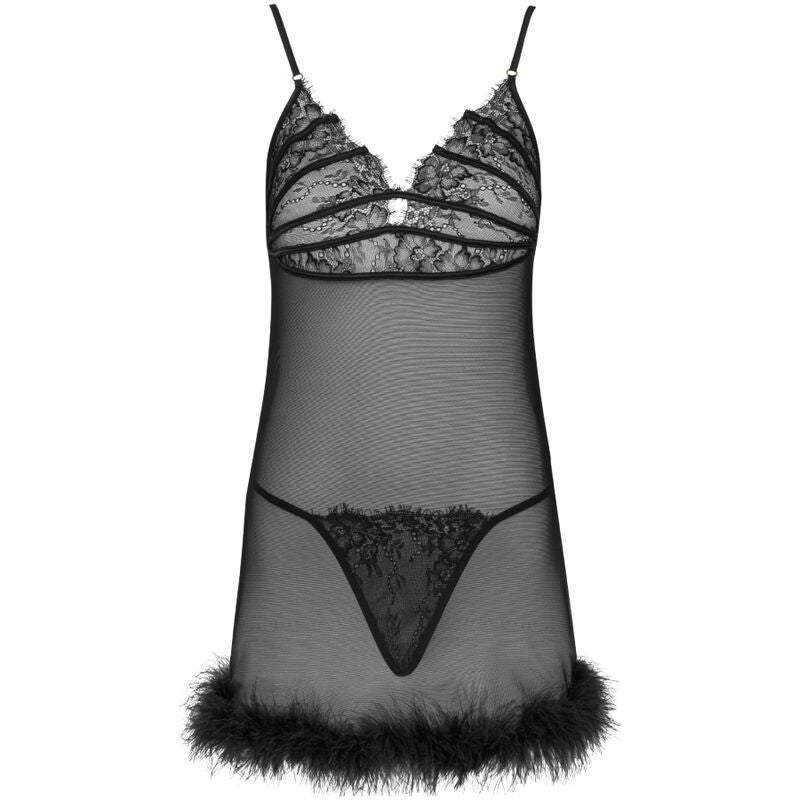 Livco Corsetti Fashion - Conjunto Zerunam Babydoll + Tanga Preta