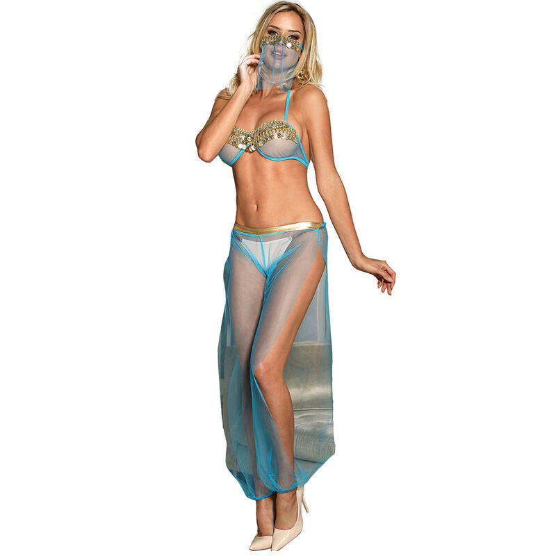 Subblime - Conjunto de Lingerie Azul Estilo India S/M