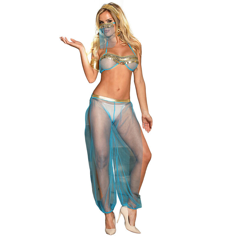 Subblime - Conjunto de Lingerie Azul Estilo India L/XL