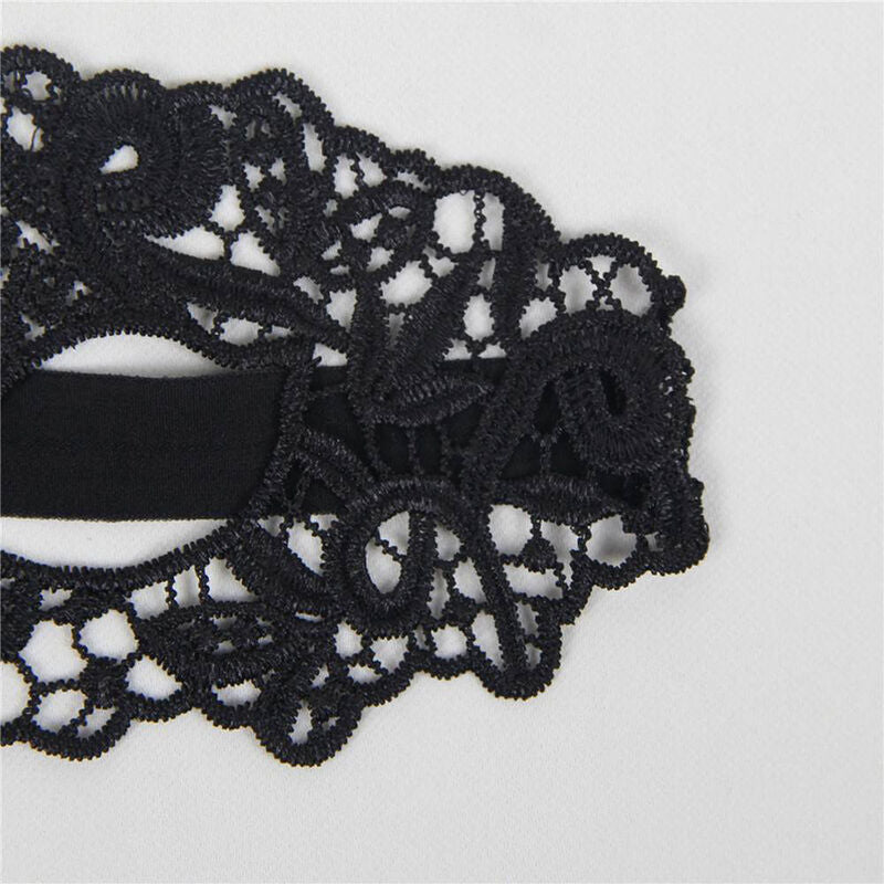Queen Lingerie - Schwarze Spitzenmaske