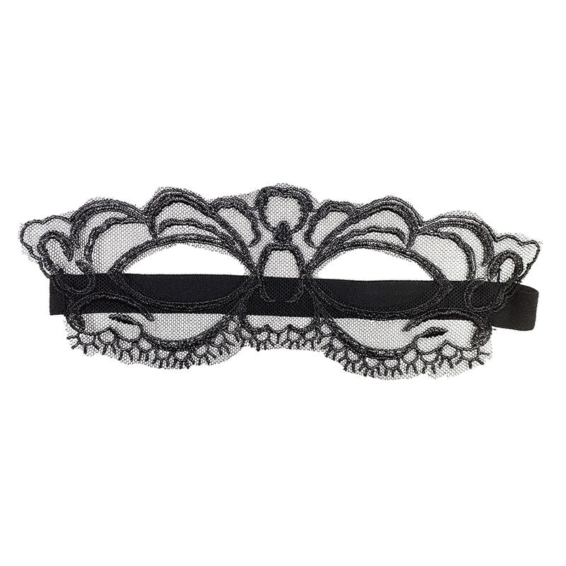 Queen Lingerie - Máscara de Renda Fina Preta