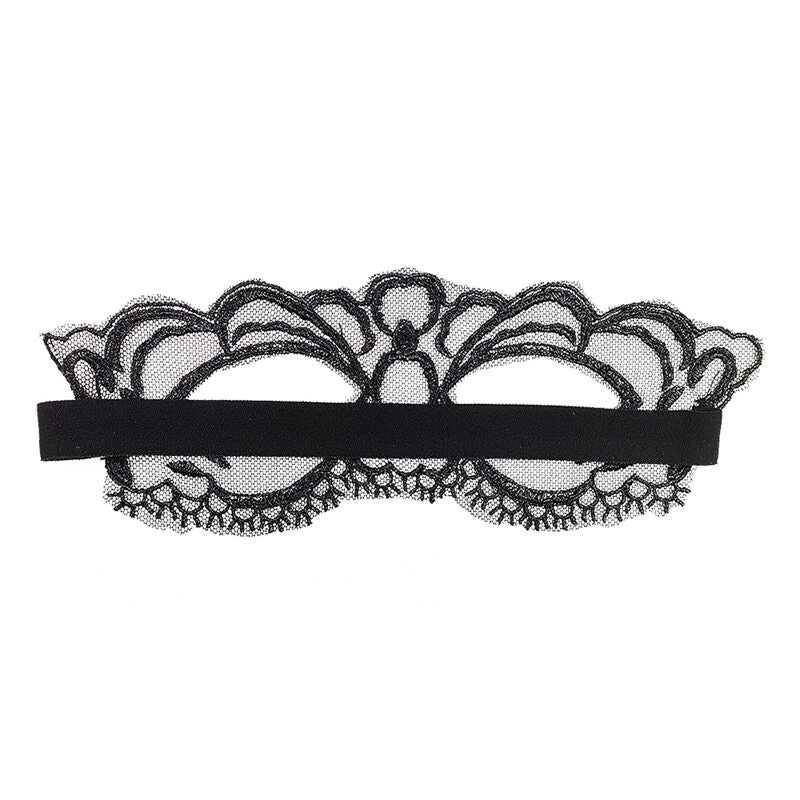 Queen Lingerie - Máscara de Renda Fina Preta